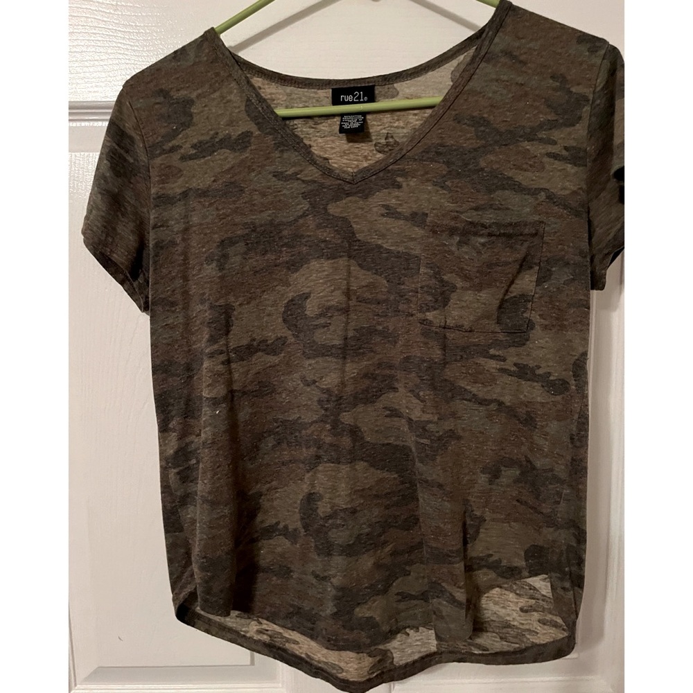 Rue21 Camo V-neck T-shirt!